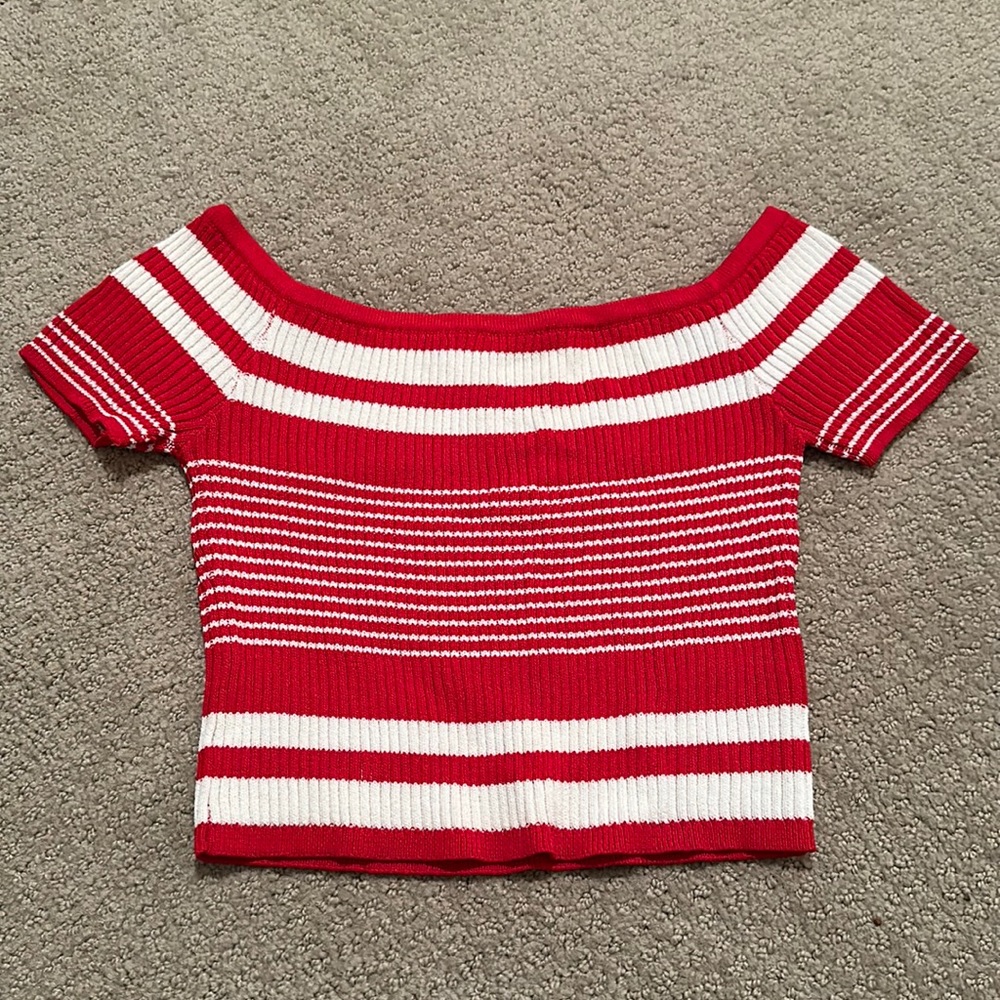 Cute knit off the shoulder top